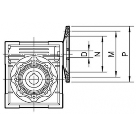 MOCNA PRZEKŁADNIA SILNIKA ELEKTRYCZNEGO 71B5 I=80